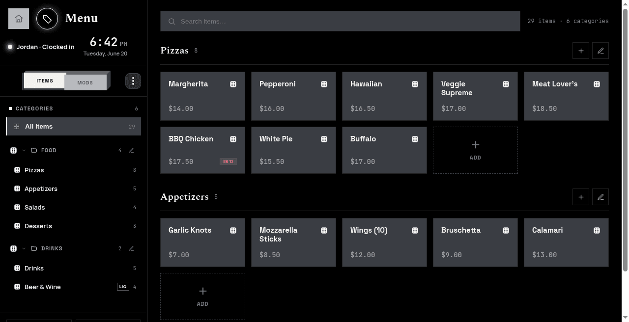 Menu Builder